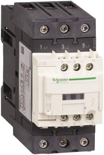 Schneider Electric - 3 Pole, 120 Coil VAC at 50/60 Hz, 50 Amp at 440 VAC, Nonreversible IEC Contactor - Bureau Veritas, CCC, CSA, CSA C22.2 No. 14, DNV, EN/IEC 60947-4-1, EN/IEC 60947-5-1, GL, GOST, LROS, RINA, RoHS Compliant, UL 508, UL Listed - USA Tool & Supply