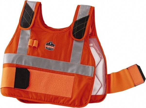 Ergodyne - Size L/XL, Orange Cooling Vest - 40 to 52" Chest, Hook & Loop Front, Cotton - USA Tool & Supply