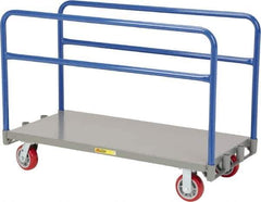Little Giant - 3,600 Lb Capacity Steel Adjustable Sheet & Panel Truck - Steel Deck, 30" OAW, 48" Platform Length, Polyurethane Casters - USA Tool & Supply