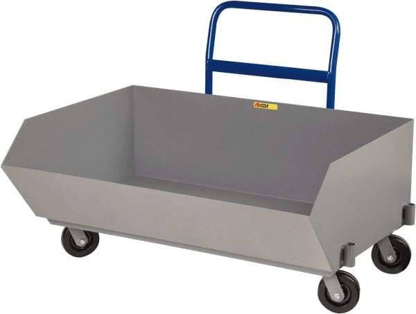 Little Giant - 2,000 Lb Load Capacity, 9.7 Cu Ft, Steel Low Profile - 38" Wide x 54" Long x 24" High, Gray - USA Tool & Supply