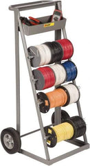 Little Giant - 300 Lb Capacity, 24" Wide x 18-1/2" Long x 45-1/2" High Wire Spool Cart - 1 Shelf, Steel - USA Tool & Supply