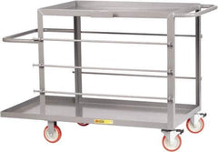 Little Giant - 1,200 Lb Capacity, 24" Wide x 48" Long x 35" High Wire Spool Cart - 2 Shelf, Steel, 2 Rigid/2 Swivel Casters - USA Tool & Supply