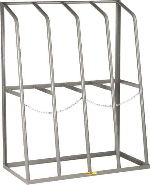 Little Giant - 4 Bay, 1,500 Lb Capacity, Gray Vertical Bar Storage Rack - 48" Wide x 60" High x 24" Deep - USA Tool & Supply
