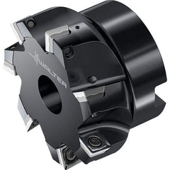 Walter - 9 Inserts, 100mm Cut Diam, 32mm Arbor Diam, Indexable Square-Shoulder Face Mill - 0° Lead Angle, 50mm High, Through Coolant, Series M4132-B1 - USA Tool & Supply