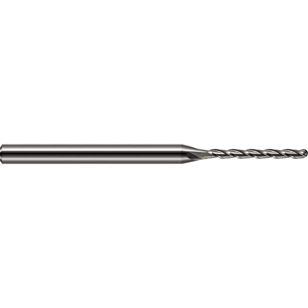 Harvey Tool - Ball End Mills; Mill Diameter (Inch): 1/64 ; Mill Diameter (Decimal Inch): 0.0150 ; Number of Flutes: 3 ; Length of Cut (Inch): 3/16 ; Length of Cut (Decimal Inch): 0.1870 ; Material: Solid Carbide - Exact Industrial Supply