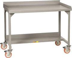 Little Giant - Mobile Workbench - Steel, Gray, 72" Long x 28" Deep x 39" High - USA Tool & Supply