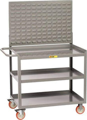 Little Giant - 1,200 Lb Capacity, 3 Shelf, 3 Drawer Mobile Workstation - 53-1/2" Wide x 24" Deep x 60" High, Gray - USA Tool & Supply
