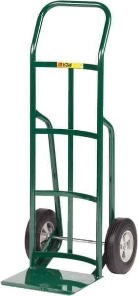 Little Giant - 800 Lb Capacity 47" OAH Hand Truck - 12 x 14" Base Plate, Continuous Handle, Steel, Solid Rubber Wheels - USA Tool & Supply
