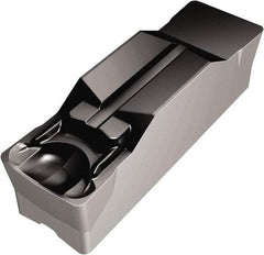 Sandvik Coromant - R1N123 GM Grade 1105, 12mm Cutting Width Carbide Grooving Insert - Neutral, 0.8mm Corner Radius, TiAlN2 Finish - USA Tool & Supply