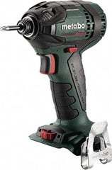 Metabo - 18 Volt, 1/4" Drive, 1,770 Ft/Lb Torque, Cordless Impact Driver - Pistol Grip Handle, 2900 RPM, Bare Tool - USA Tool & Supply