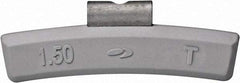 Value Collection - 2.5 oz TPS Wheel Weight - Gray, Plastic/Steel, For Use with Automotive & Light Trucks - USA Tool & Supply