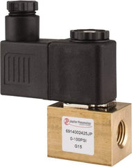 PRO-SOURCE - 1/4", 2/2 Way Square Body Stacking Solenoid Valve - 24 VDC, 0.18 CV Rate, 2.95" High x 2.64" Long - USA Tool & Supply