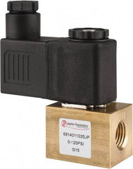 PRO-SOURCE - 1/4", 2/2 Way Square Body Stacking Solenoid Valve - 110 VAC, 0.18 CV Rate, 2.95" High x 2.64" Long - USA Tool & Supply