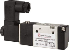 PRO-SOURCE - 1/8", 3/2 Way Single Stacking Solenoid Valve - 24 VDC, 0.65 CV Rate, 1.38" High x 3.46" Long - USA Tool & Supply