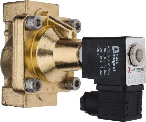 PRO-SOURCE - 1", 2/2 Way Steam Series Stacking Solenoid Valve - 110 VAC, 12 CV Rate, 4.98" High x 3.94" Long - USA Tool & Supply