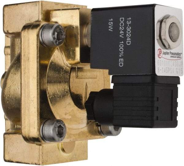 PRO-SOURCE - 1", 2/2 Way Stacking Solenoid Valve - 24 VDC, 12 CV Rate, 4.98" High x 3.78" Long - USA Tool & Supply