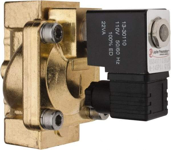 PRO-SOURCE - 3/4", 2/2 Way Stacking Solenoid Valve - 110 VAC, 12 CV Rate, 4.98" High x 3.78" Long - USA Tool & Supply