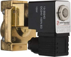 PRO-SOURCE - 3/8", 2/2 Way Stacking Solenoid Valve - 24 VDC, 4.5 CV Rate, 4.19" High x 2.83" Long - USA Tool & Supply