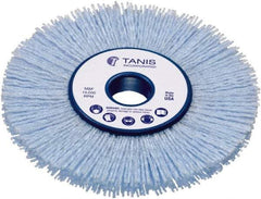 Tanis - 8" OD, 2" Arbor Hole, Crimped Nylon Wheel Brush - 1" Face Width, 1-1/4" Trim Length, 0.04" Filament Diam - USA Tool & Supply