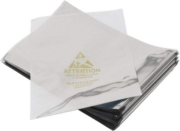 Value Collection - 8" Long x 5" Wide, 3 mil Thick, Clear Metalized Static Shield Bag - Metal-In - USA Tool & Supply