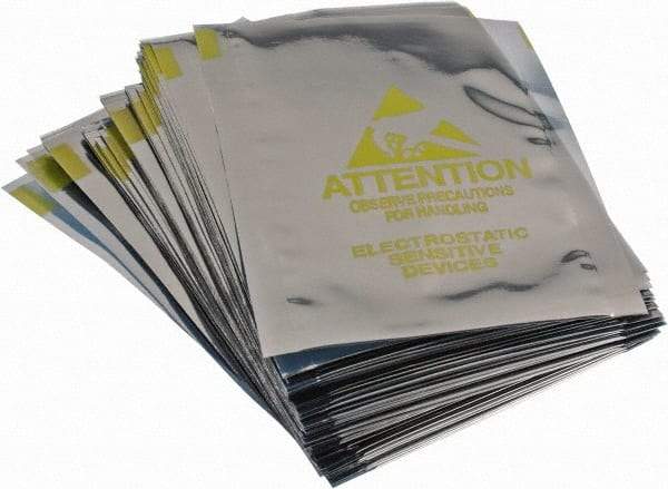 Value Collection - 5" Long x 3" Wide, 3 mil Thick, Clear Metalized Static Shield Bag - Metal-In - USA Tool & Supply