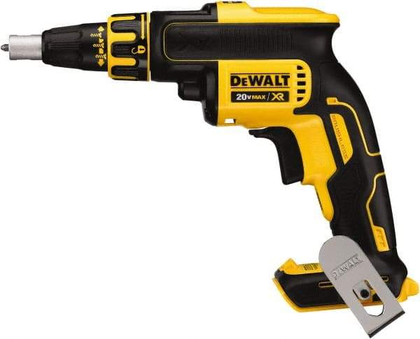 DeWALT - 20 Volt Lithium-Ion Battery Pistol Grip Cordless Screwdriver - 4,400 RPM, 266 In/Lb Torque - USA Tool & Supply