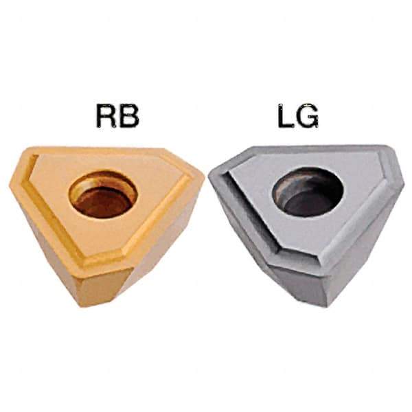 Iscar - TPMX2405 RG Grade IC520 Carbide Indexable Drill Insert - TiCN/TiN Finish, Triangle, 14.2mm Inscribed Circle - USA Tool & Supply