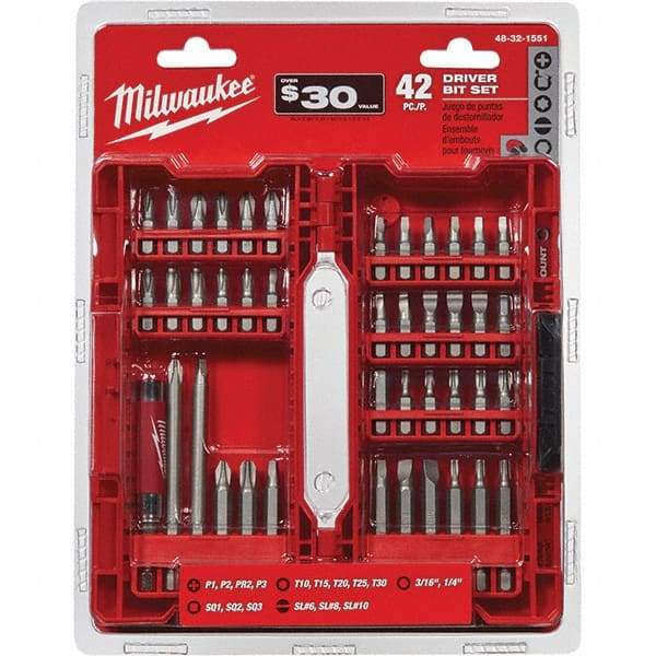 Milwaukee Tool - Power & Impact Screwdriver Bit Sets Point Type: Assorted Bit Type: Driver - USA Tool & Supply