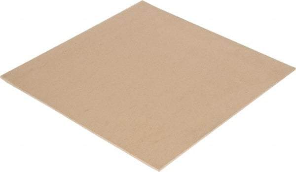 Made in USA - 12" Long, 12" Wide, Natural Gum Rubber Foam Sheet - 35 to 45 Durometer, Tan, -20 to 140°F, 3,000 psi Tensile Strength, Stock Length - USA Tool & Supply