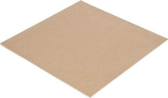 Made in USA - 12" Long, 12" Wide, Natural Gum Rubber Foam Sheet - 35 to 45 Durometer, Tan, -20 to 140°F, 3,000 psi Tensile Strength, Stock Length - USA Tool & Supply