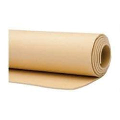 Made in USA - 36" Wide, Natural Gum Rubber Foam Sheet - 35 to 45 Durometer, Tan, -20 to 140°F, 3,000 psi Tensile Strength, Cut-to-Length - USA Tool & Supply