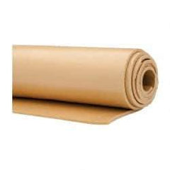 Made in USA - 36" Wide, Natural Gum Rubber Foam Sheet - 35 to 45 Durometer, Tan, -20 to 140°F, 3,000 psi Tensile Strength, Cut-to-Length - USA Tool & Supply