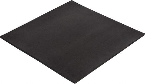 Made in USA - 12" Long, 12" Wide, Buna-N Rubber Foam Sheet - 35 to 45 Durometer, Black, -20 to 170°F, 800 psi Tensile Strength, Stock Length - USA Tool & Supply