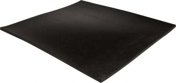 Made in USA - 12" Long, 12" Wide, Buna-N Rubber Foam Sheet - 50 to 60 Durometer, Black, -20 to 170°F, 900 psi Tensile Strength, Stock Length - USA Tool & Supply