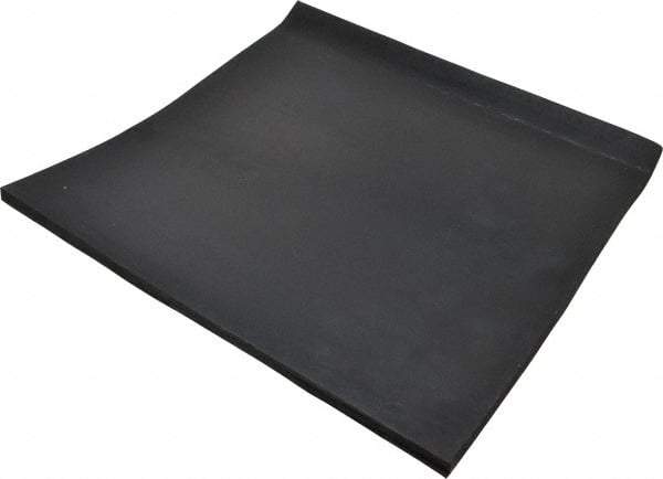 Made in USA - 12" Long, 12" Wide, Buna-N Rubber Foam Sheet - 50 to 60 Durometer, Black, -20 to 170°F, 900 psi Tensile Strength, Stock Length - USA Tool & Supply