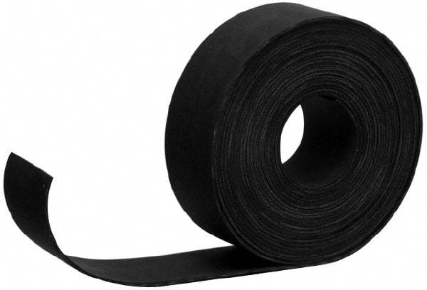 Made in USA - 36" Wide, 1/2" Thick, Buna-N Rubber Foam Sheet - 65 to 75 Durometer, Black, -20 to 180°F, 2,500 psi Tensile Strength, Adhesive Backing, Cut-to-Length - USA Tool & Supply