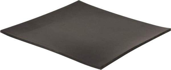 Made in USA - 12" Long, 12" Wide, Neoprene Spring Blend Rubber Foam Sheet - 65 to 75 Durometer, Black, -20 to 170°F, 1,000 psi Tensile Strength, Stock Length - USA Tool & Supply