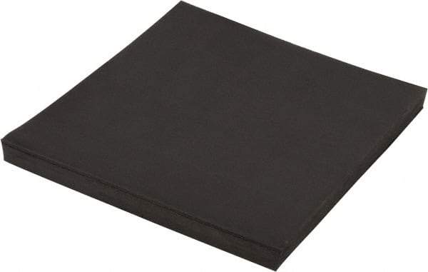 Made in USA - 12" Long, 12" Wide, Neoprene Spring Blend Rubber Foam Sheet - 65 to 75 Durometer, Black, -20 to 170°F, 1,000 psi Tensile Strength, Stock Length - USA Tool & Supply