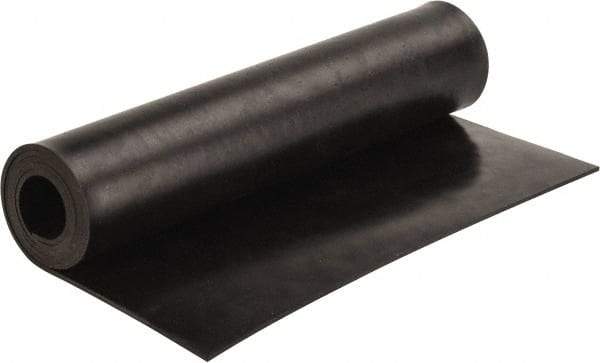 Made in USA - 36" Long, 12" Wide, Neoprene Spring Blend Rubber Foam Sheet - 65 to 75 Durometer, Black, -20 to 170°F, 1,000 psi Tensile Strength, Stock Length - USA Tool & Supply