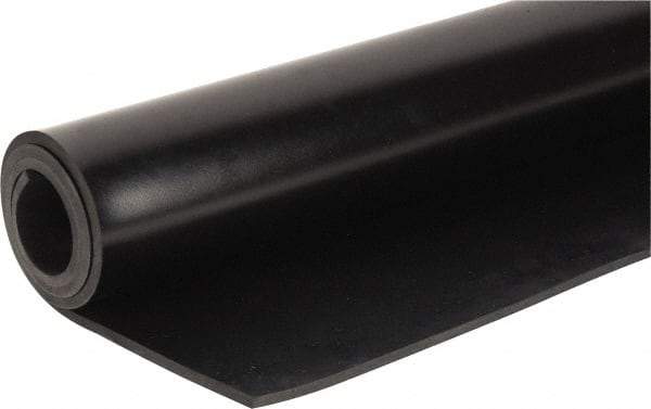 Made in USA - 36" Long, 24" Wide, Neoprene Spring Blend Rubber Foam Sheet - 65 to 75 Durometer, Black, -20 to 170°F, 1,000 psi Tensile Strength, Stock Length - USA Tool & Supply