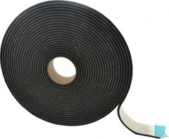 Made in USA - 45' x 2" x 1/4" Black PVC Foam Roll - USA Tool & Supply