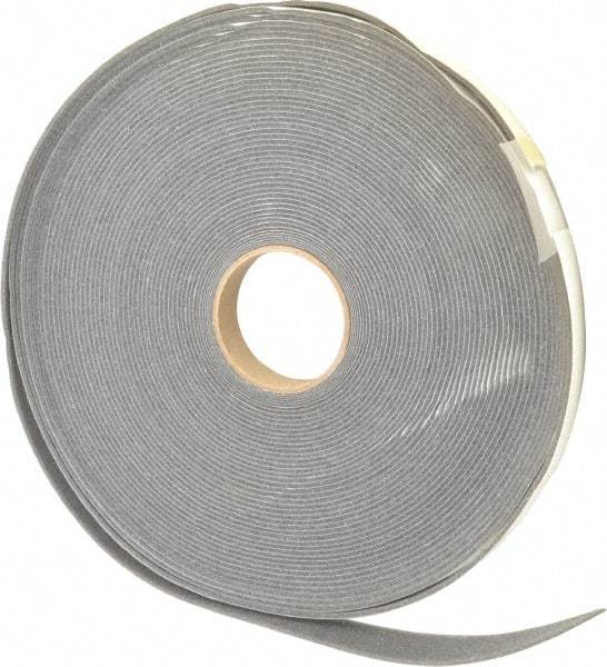 Made in USA - 1/8" Thick x 1" Wide x 100' Long Gray Open Cell Polyurethane Foam Rubber Roll - Stock Length, Adhesive Back, 1.8 to 2.2 Lb/Cu Ft Density, -20°F to 160°F - USA Tool & Supply