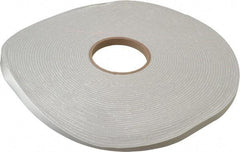 Made in USA - 1/8" Thick x 1/2" Wide x 75' Long Gray Closed Cell PVC Foam Rubber Roll - Stock Length, Adhesive Back, 8 Lb/Cu Ft Density, -20°F to 130°F - USA Tool & Supply