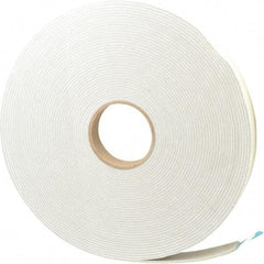 Made in USA - 1/8" Thick x 1" Wide x 75' Long Gray Closed Cell PVC Foam Rubber Roll - Stock Length, Adhesive Back, 8 Lb/Cu Ft Density, -20°F to 130°F - USA Tool & Supply