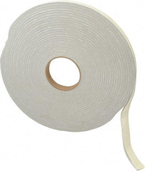 Made in USA - 3/16" Thick x 3/4" Wide x 30' Long Gray Closed Cell PVC Foam Rubber Roll - Stock Length, Adhesive Back, 8 Lb/Cu Ft Density, -20°F to 130°F - USA Tool & Supply