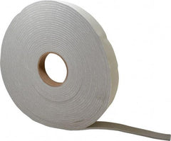 Made in USA - 3/16" Thick x 1" Wide x 30' Long Gray Closed Cell PVC Foam Rubber Roll - Stock Length, Adhesive Back, 8 Lb/Cu Ft Density, -20°F to 130°F - USA Tool & Supply