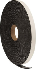 Made in USA - 75' x 3/4" x 1/8" Black PVC Foam Roll - USA Tool & Supply