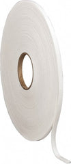 Made in USA - 50' x 3/8" x 3/16" White Polyethylene Foam Roll - USA Tool & Supply