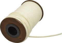 Made in USA - 1/8" x 85' Spool Length, PTFE/Synthetic Fiber Compression Packing - 1,500 Max psi, -80 to 450° F, White - USA Tool & Supply