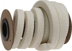 Made in USA - 1/2" x 6.9' Spool Length, PTFE/Synthetic Fiber Compression Packing - USA Tool & Supply